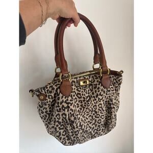 J. Crew Brompton Mini Hobo Shoulder Bag in Leopard Print OS